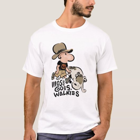Mose Goes Walkies Tee Shirt (Vorderseite)