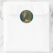 Mose Runder Aufkleber (Tasche)