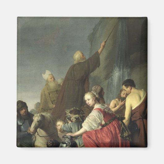 Mose Striking Wasser aus dem Felsen Magnet (Vorne)