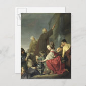 Mose Striking Wasser aus dem Felsen Postkarte (Vorne/Hinten)