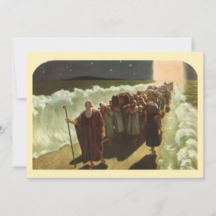 Mose überqueren das Rote Meer, Vintage Religion Einladung