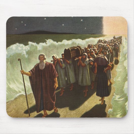 Mose überqueren das Rote Meer, Vintage Religion Mousepad (Vorne)
