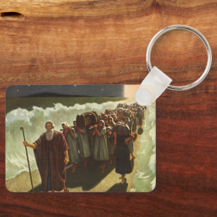 Mose überqueren das Rote Meer, Vintage Religion Schlüsselanhänger