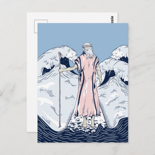 Mose und das Meer Postkarte (Vorne/Hinten)