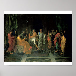 Mose und der Brazen Schlange (Öl auf Leinwand) Poster