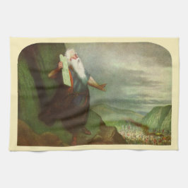 Mose und die zehn Gebote, Vintage Religion Geschirrtuch