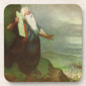 Mose und die zehn Gebote, Vintage Religion Getränkeuntersetzer (Vorderseite)