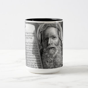 Mose und die Zehn Gebote Zweifarbige Tasse
