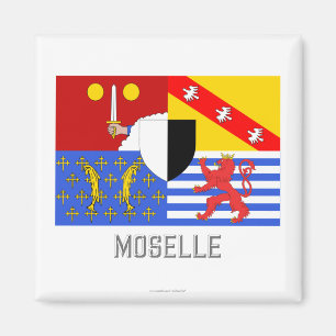 Mosel-Flagge mit Namen Magnet