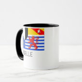 Mosel-Flagge mit Namen Tasse (Vorderseite Links)