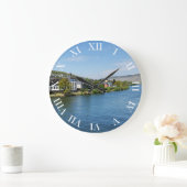 Mosel in Bernkastel-Kues Große Wanduhr (Zuhause)