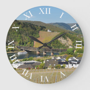 Moselbrücke bei Bullay Große Wanduhr