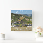 Moselbrücke bei Bullay Quadratische Wanduhr (Zuhause)