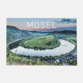 Moselle Calmont Loop Bremm Sunset River Souvenir Fußmatte
