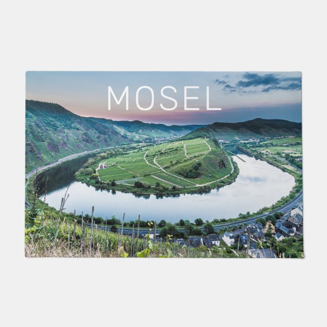 Moselle Calmont Loop Bremm Sunset River Souvenir Fußmatte (Vorderseite)