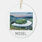 Moselle Calmont Loop Bremm Sunset River Souvenir Keramik Ornament (Links)