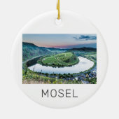 Moselle Calmont Loop Bremm Sunset River Souvenir Keramik Ornament (Hinten)
