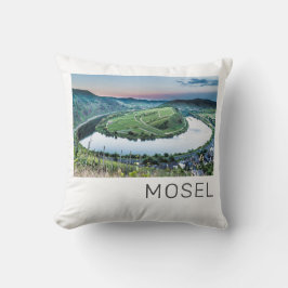 Moselle Calmont Loop Bremm Sunset River Souvenir Kissen