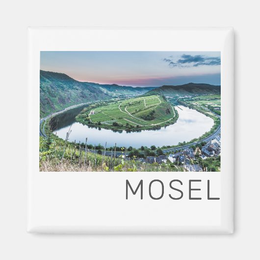 Moselle Calmont Loop Bremm Sunset River Souvenir Magnet (Vorne)