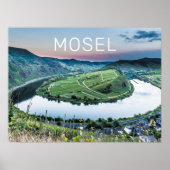 Moselle Calmont Loop Bremm Sunset River Souvenir Poster (Vorne)