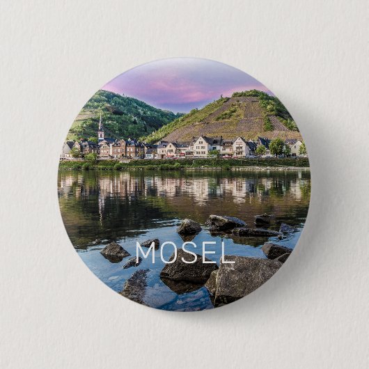 Moselle Ediger Eller Sunset River Cochem Souvenir Button (Vorderseite)