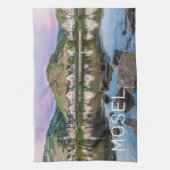 Moselle Ediger Eller Sunset River Cochem Souvenir Geschirrtuch (Vertikal)