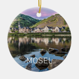 Moselle Ediger Eller Sunset River Cochem Souvenir Keramik Ornament