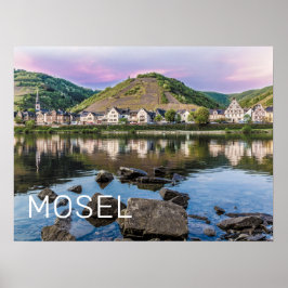 Moselle Ediger Eller Sunset River Cochem Souvenir Poster