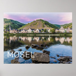 Moselle Ediger Eller Sunset River Cochem Souvenir Poster