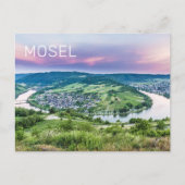 Moselle Loop Sunset Kroev Panorama Deutschland Feiertagspostkarte (Vorderseite)