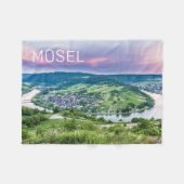 Moselle Loop Sunset Kroev Panorama Deutschland Fleecedecke (Vorderseite (Horizontal))