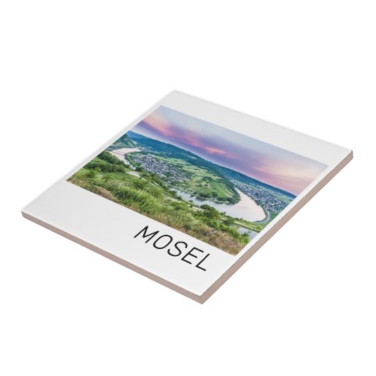 Moselle Loop Sunset Kroev Panorama Deutschland Fliese (Seite)