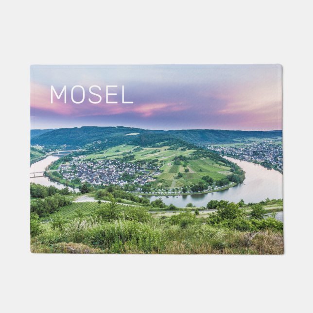 Moselle Loop Sunset Kroev Panorama Deutschland Fußmatte (Vorderseite)