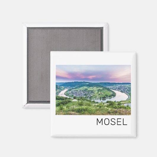 Moselle Loop Sunset Kroev Panorama Deutschland Magnet (Vorderseite/Rückseite)