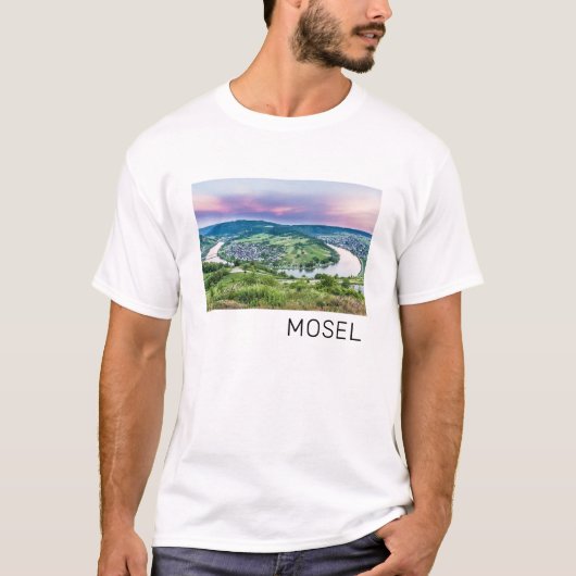 Moselle Loop Sunset Kroev Panorama Deutschland T-Shirt (Vorderseite)