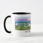 Moselle Loop Sunset Kroev Panorama Deutschland Tasse (Links)