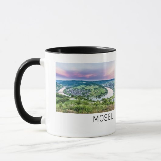 Moselle Loop Sunset Kroev Panorama Deutschland Tasse (Links)