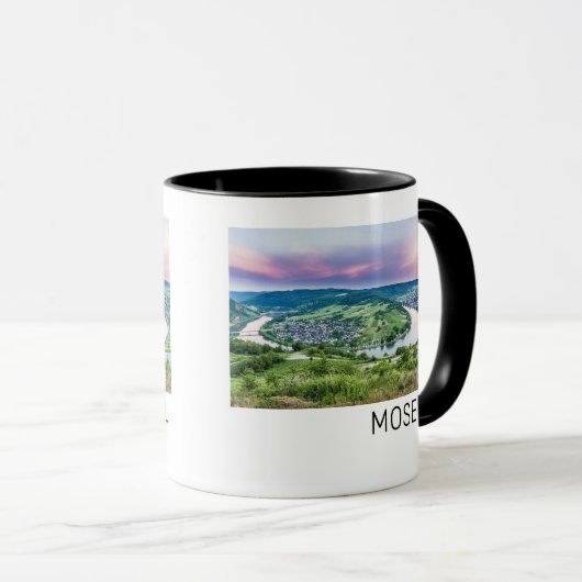 Moselle Loop Sunset Kroev Panorama Deutschland Tasse (VorderseiteRechts)