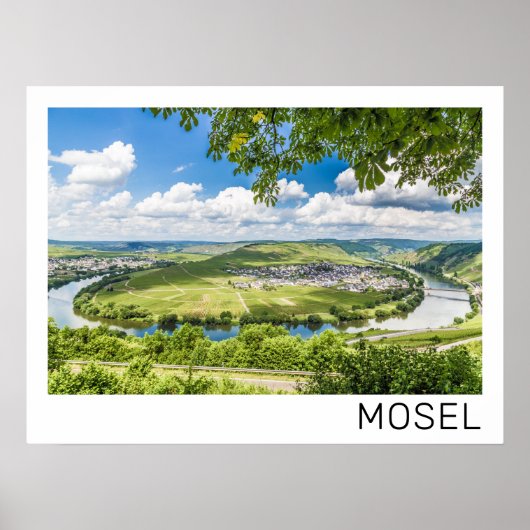 Moselle Loop Trittenheim Panorama Deutschland Souv Poster (Vorne)
