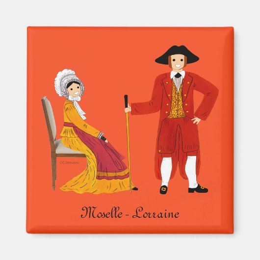 Moselle, Lothringen, Frankreich Magnet (Vorne)