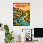 Moseltal Germany Vintage Travel  Poster (Heimbüro)