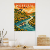 Moseltal Germany Vintage Travel  Poster (Küche)