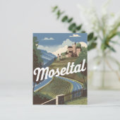 Moseltal Vintag Postkarte (Stehend Vorderseite)