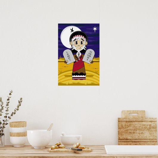 Moses & 10 Commandments Poster (Küche)