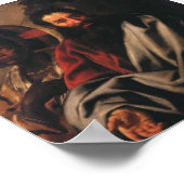 Moses and His Ethiopian Wife by Jordaens Poster (Ecke)