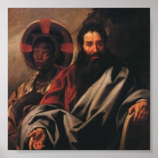 Moses and His Ethiopian Wife by Jordaens Poster (Vorne)