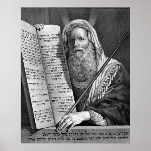 "Moses and the Ten Commandations" - Druck/Plakat Poster (Vorne)
