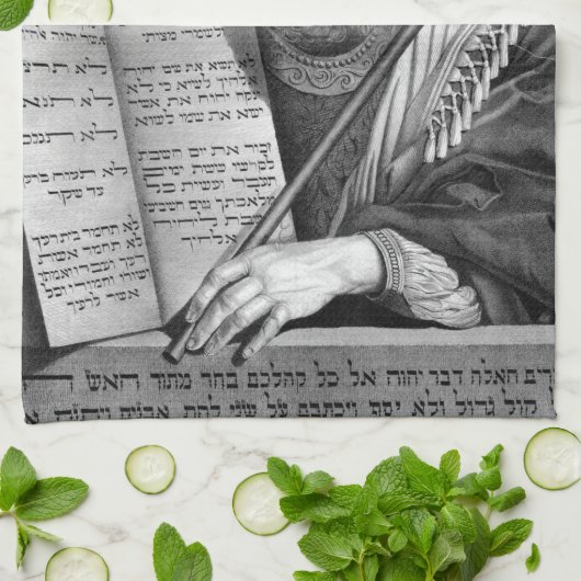 "Moses and the Ten Commandments" Küchentücher (Gefaltet)