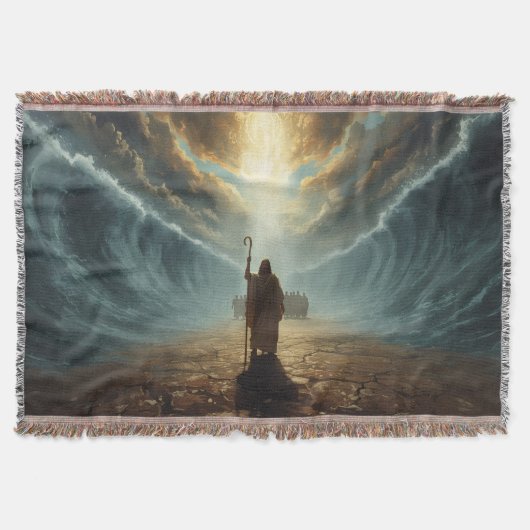 Moses at the Red Sea: Christian Blanket Decke (Vorderseite)