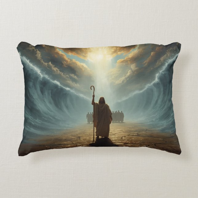 Moses at the Red Sea: Christian Pillow Dekokissen (Vorderseite)